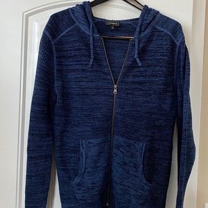 Express Men’s sweater Knit Full Zip Up Hoodie Sz M